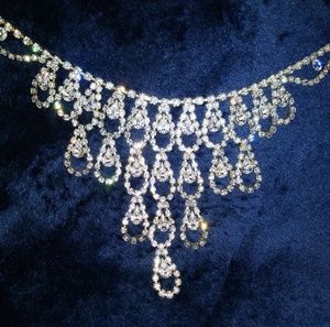 Vintage faux diamond necklace